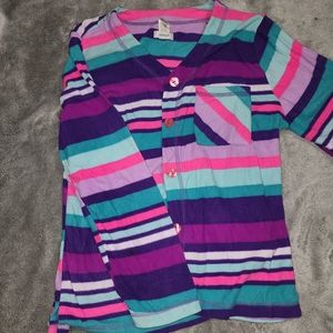 Adonna fleece striped cardigan
